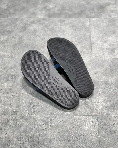 Burberry Furley Check Slides "Conrflower Blue"