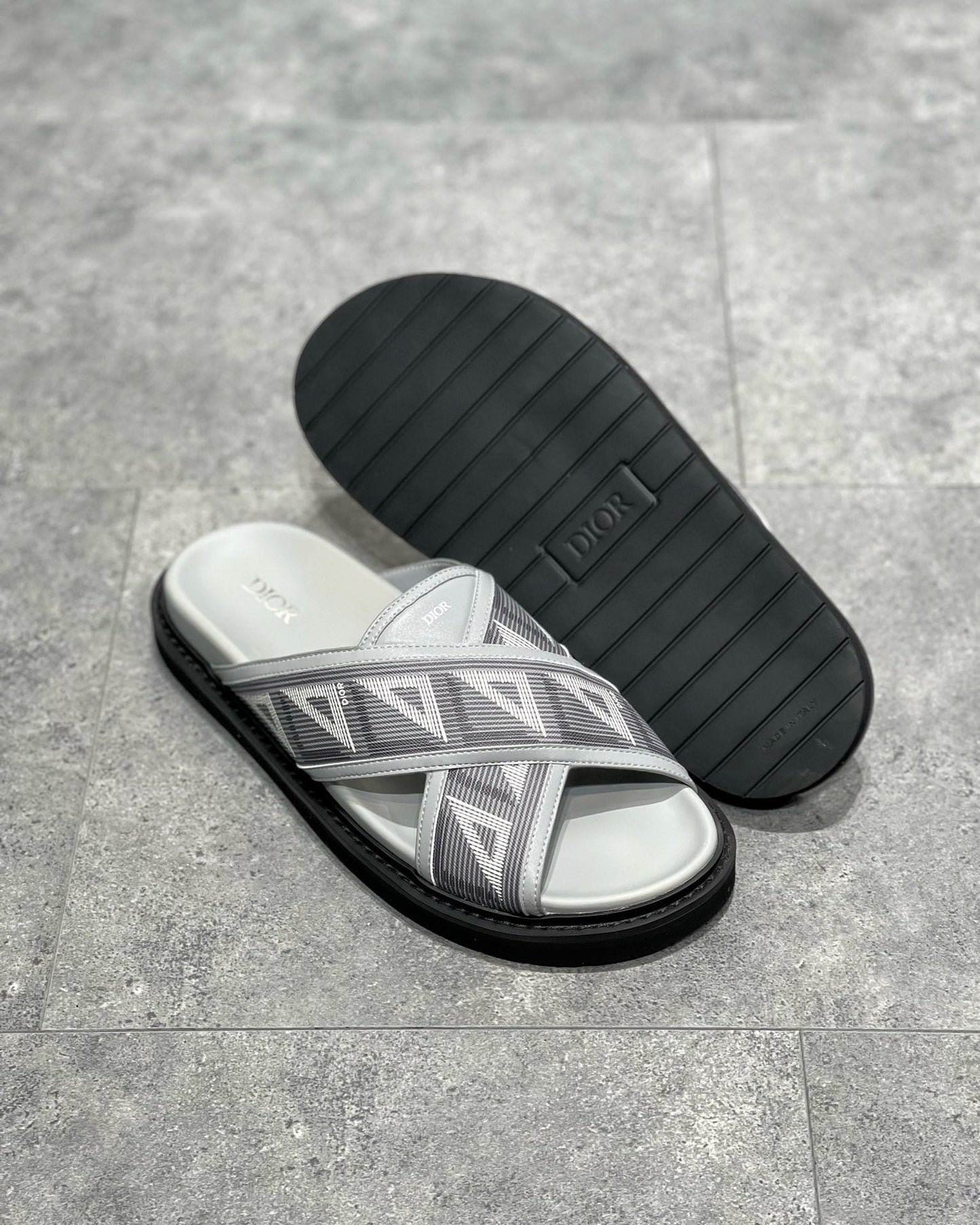Dior Aqua Slides "CD Diamond Grey"
