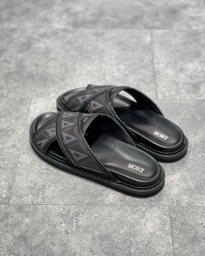 Dior Aqua Slides "CD Diamond Black"