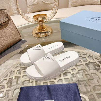 Prada Logo Slides "White"