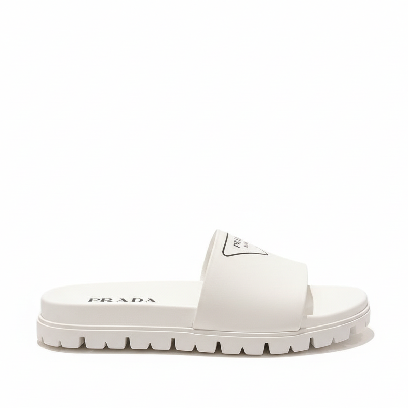 Prada Logo Slides "White"