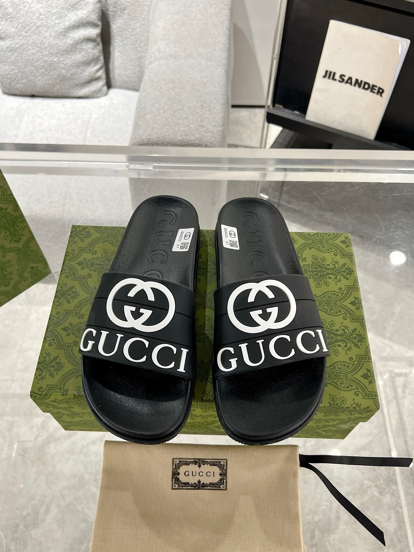 Gucci Logo Rubber Slides