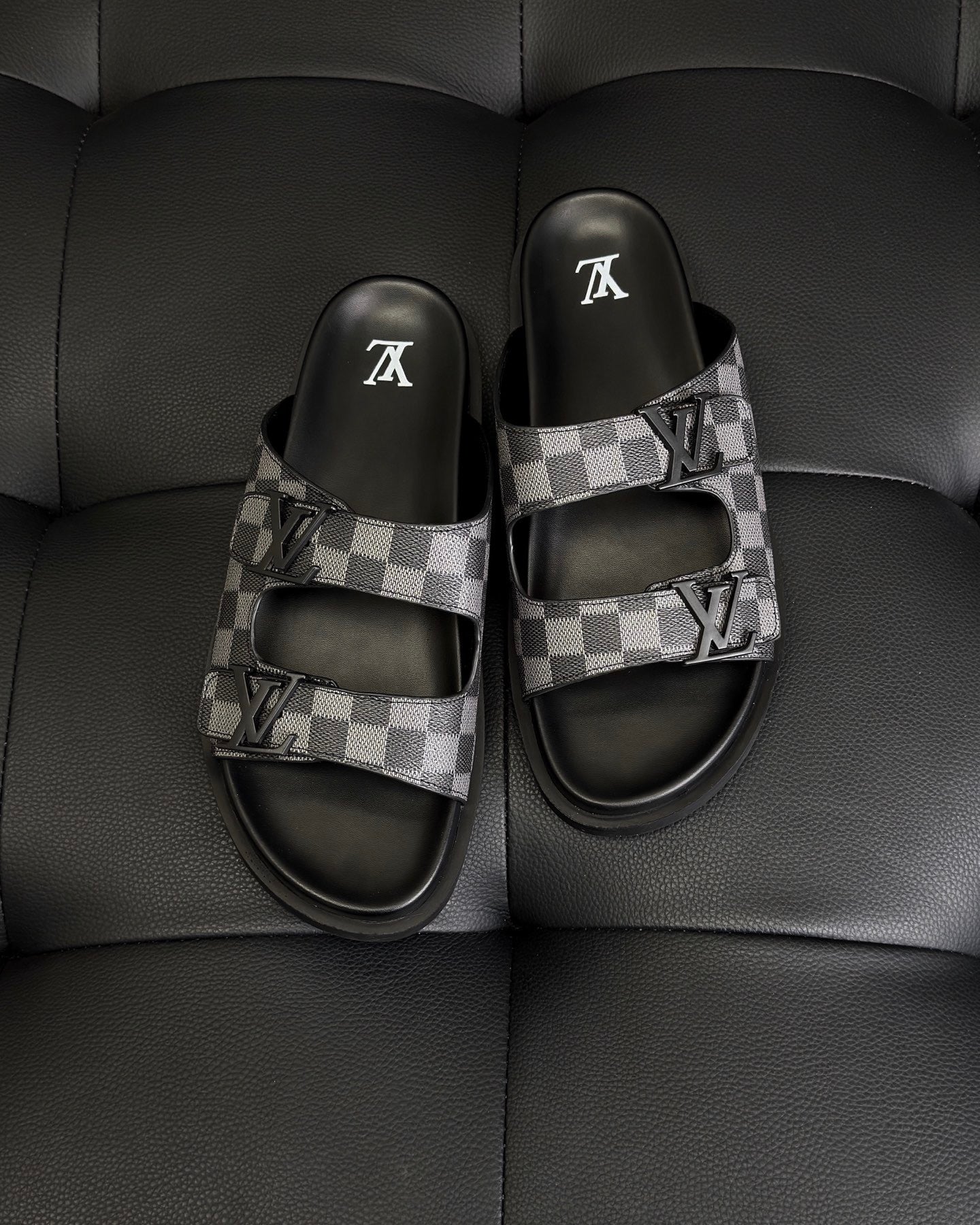 Louis Vuitton Damier Sandals "Black"