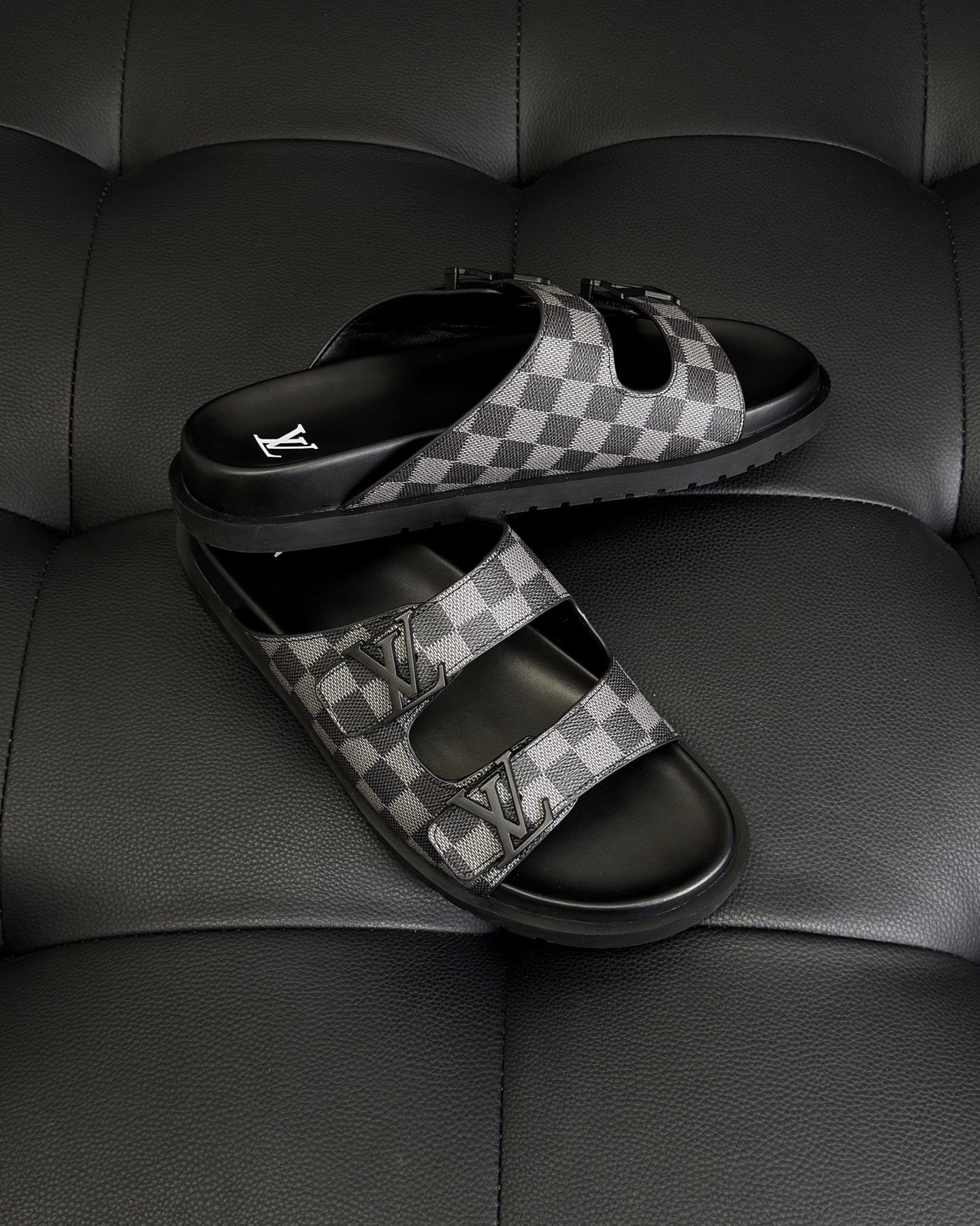 Louis Vuitton Damier Sandals "Black"