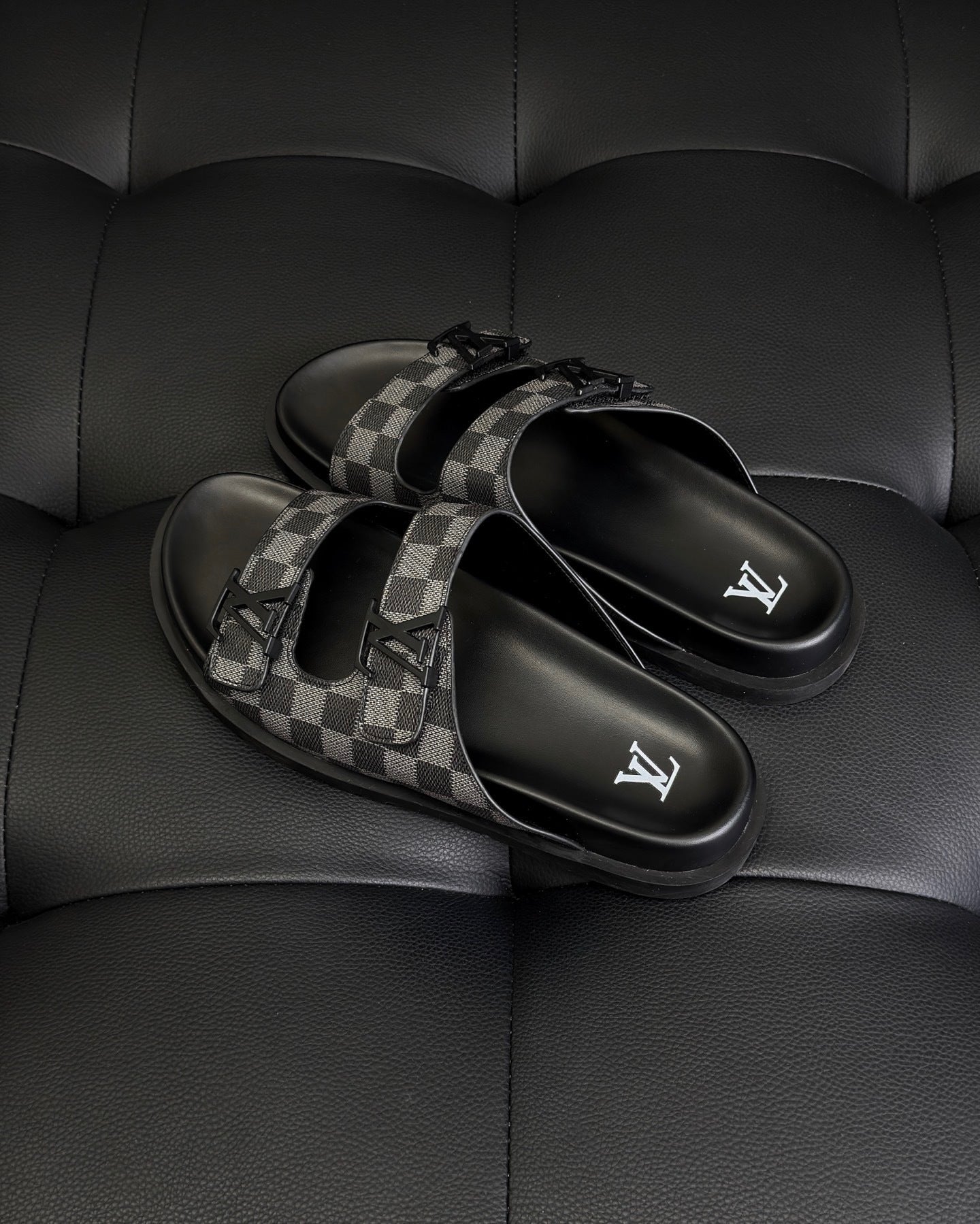 Louis Vuitton Damier Sandals "Black"