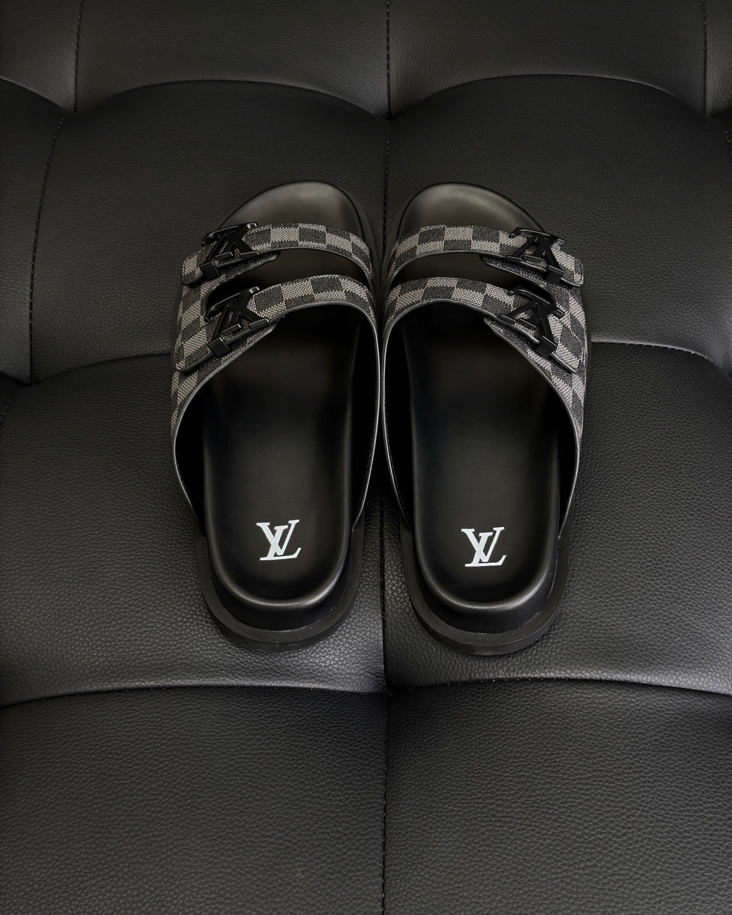 Louis Vuitton Damier Sandals "Black"