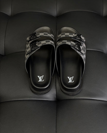 Louis Vuitton Damier Sandals "Black"