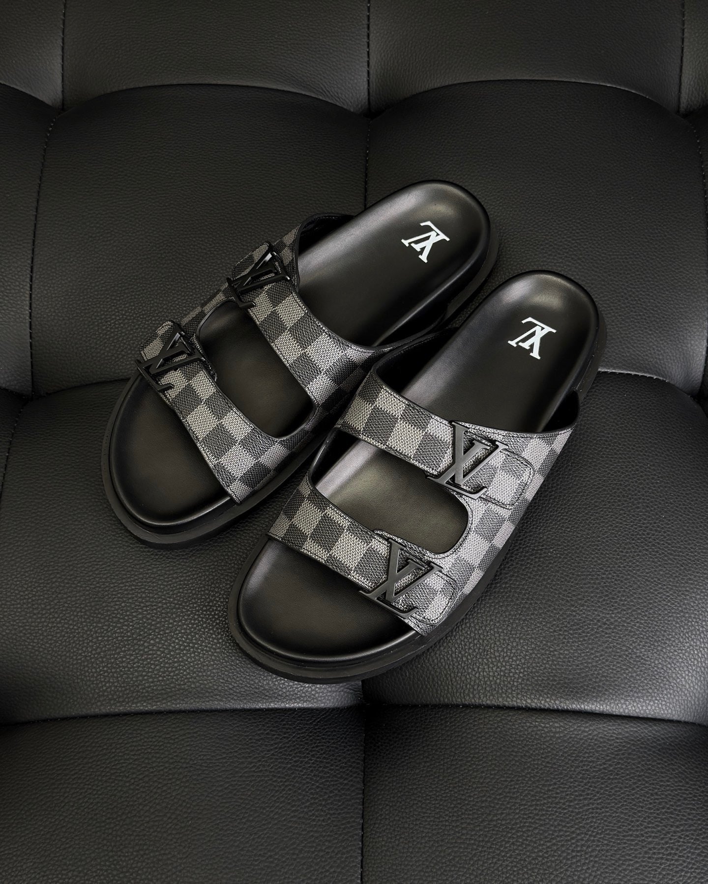 Louis Vuitton Damier Sandals "Black"