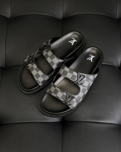 Louis Vuitton Damier Sandals "Black"