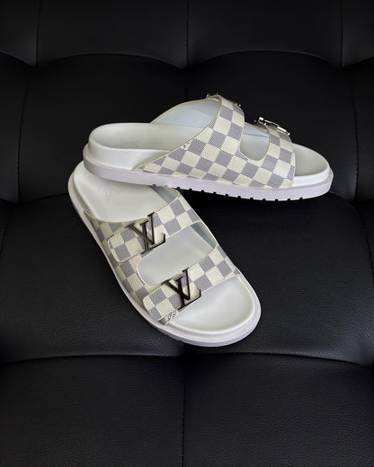 Louis Vuitton Damier Sandals "White"
