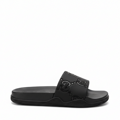 Gucci GG Rubber Slides "Black"