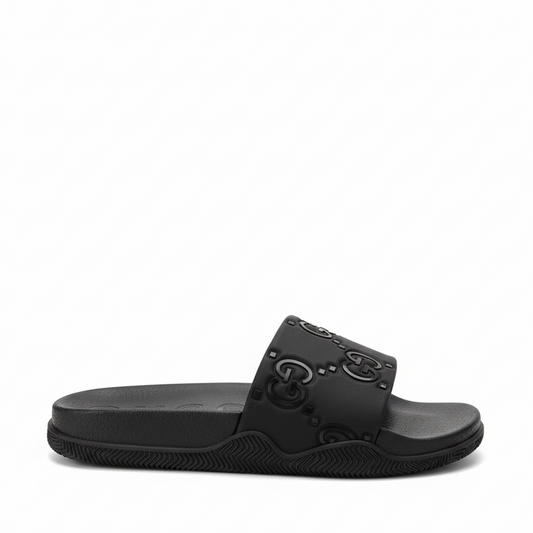 Gucci GG Rubber Slides "Black"