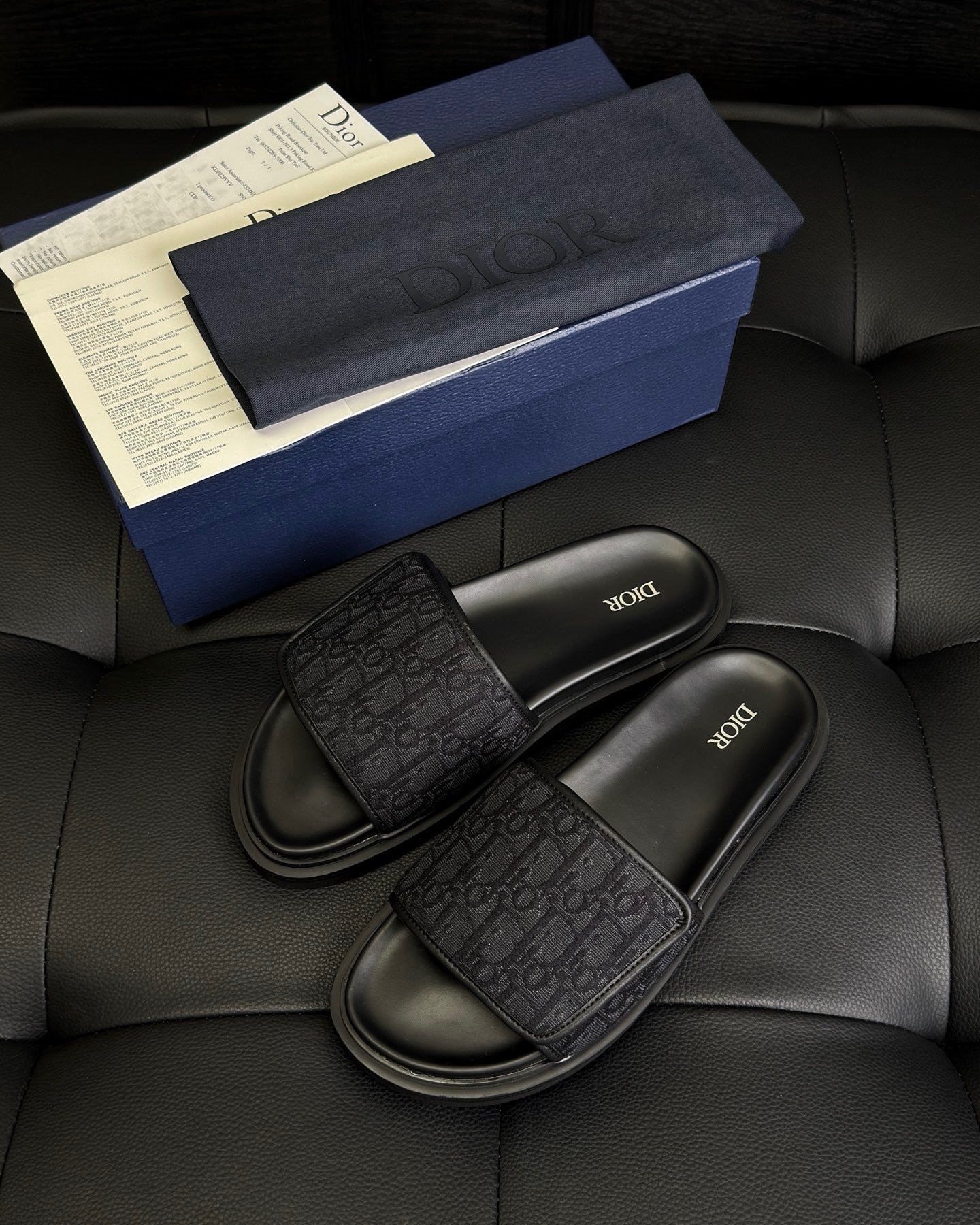 Dior Aqua Sandal "Black Dior Oblique Jacquard"
