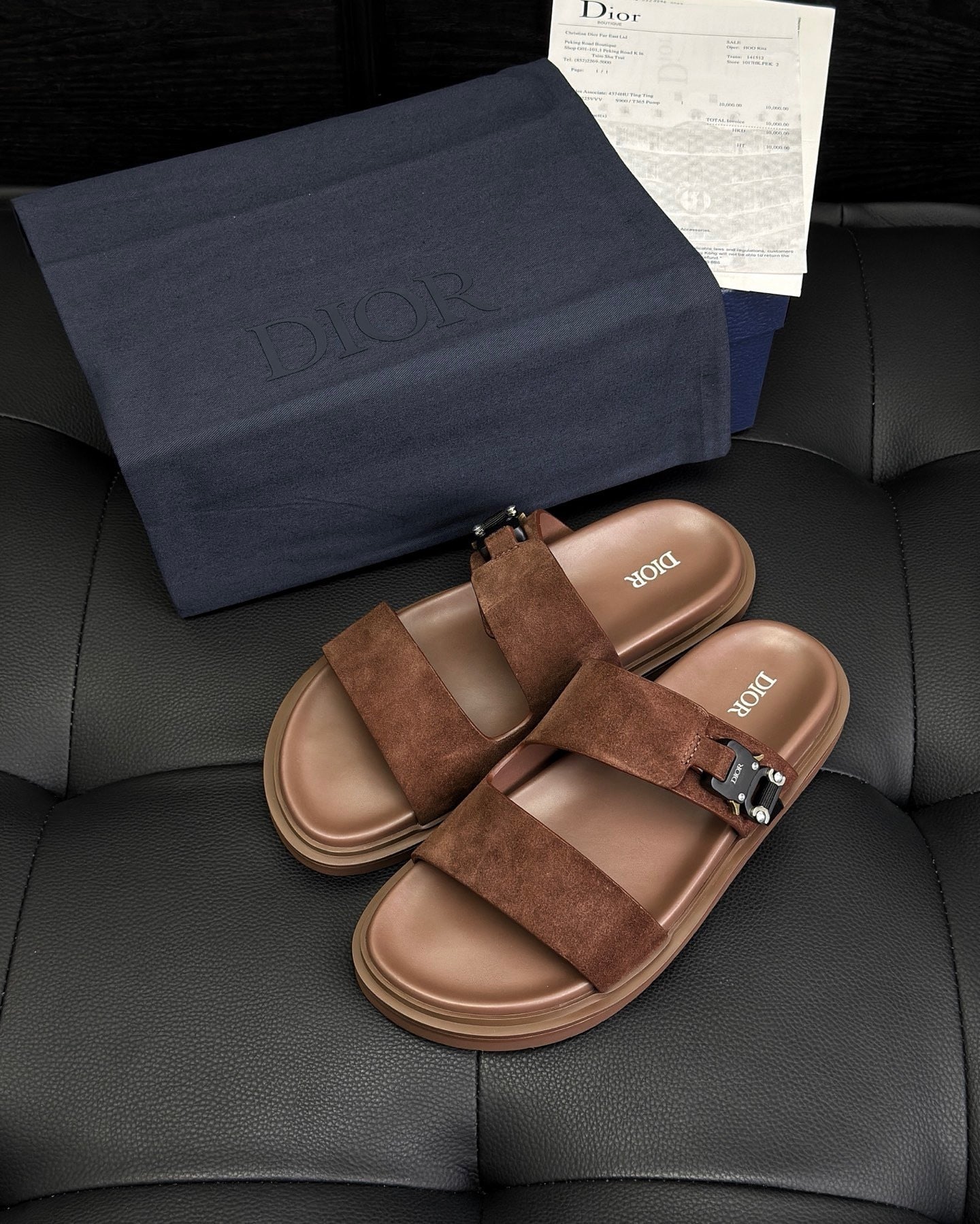 Dior Aqua Sandals "Brown Suede"
