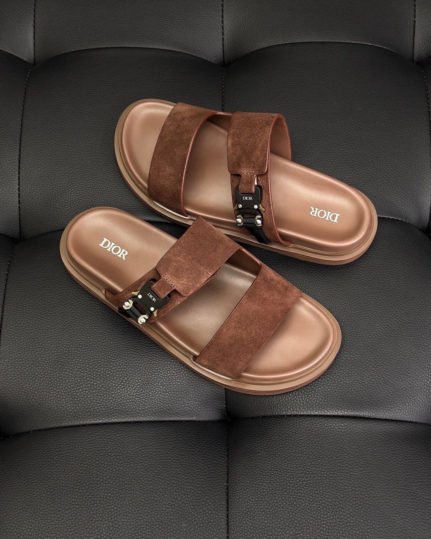 Dior Aqua Sandals "Brown Suede"