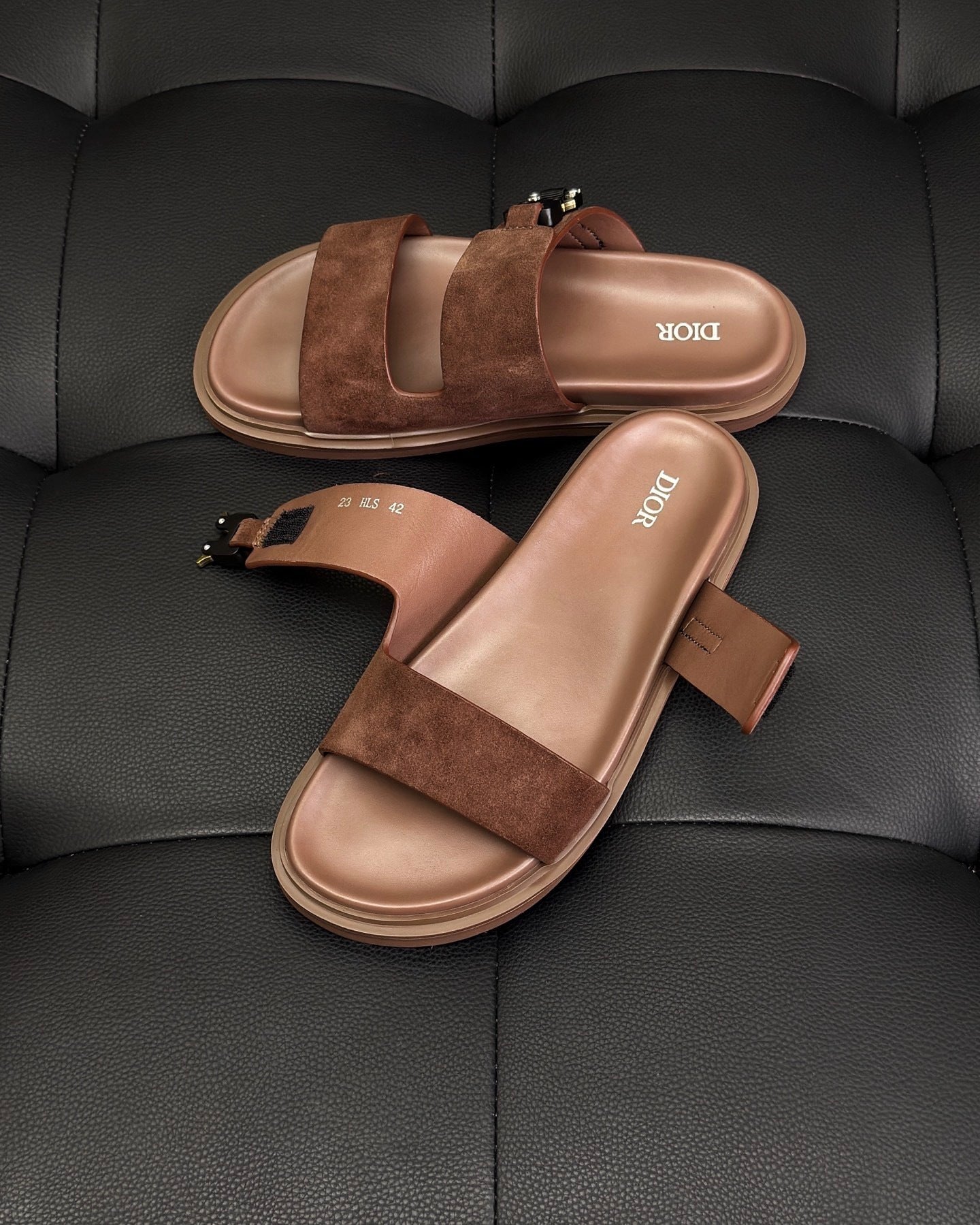 Dior Aqua Sandals "Brown Suede"
