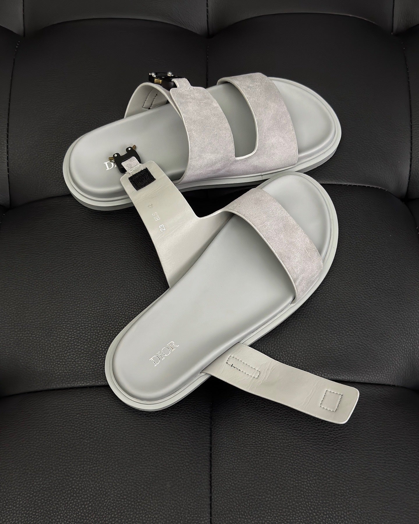 Dior Aqua Sandals "Grey Suede"