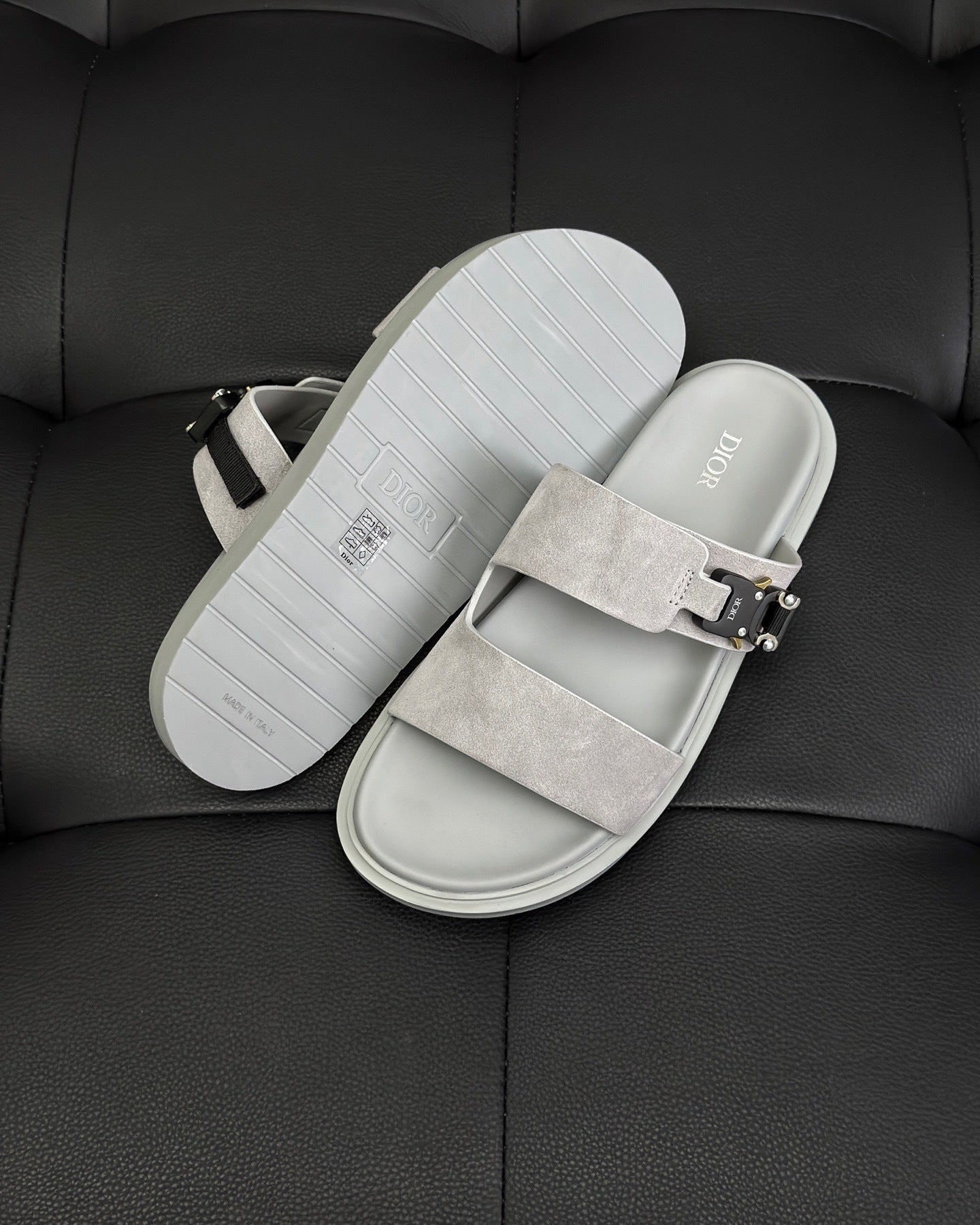 Dior Aqua Sandals "Grey Suede"