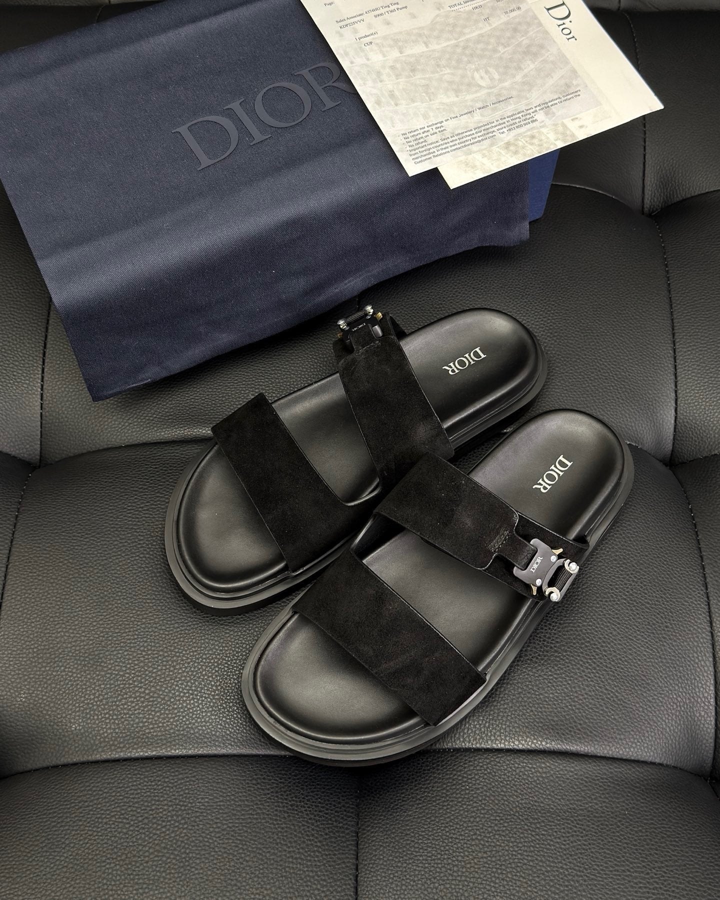 Dior Aqua Sandals "Black Suede"
