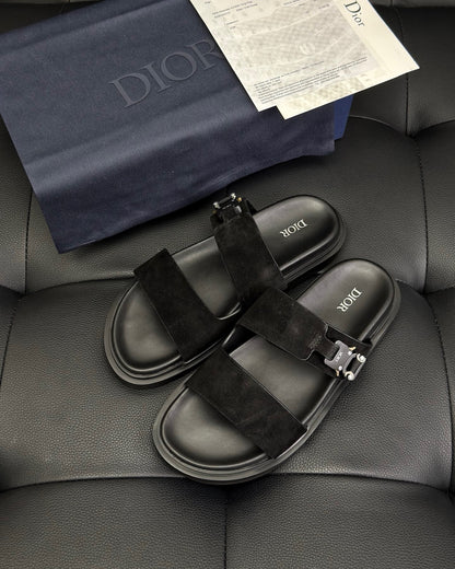 Dior Aqua Sandals "Black Suede"