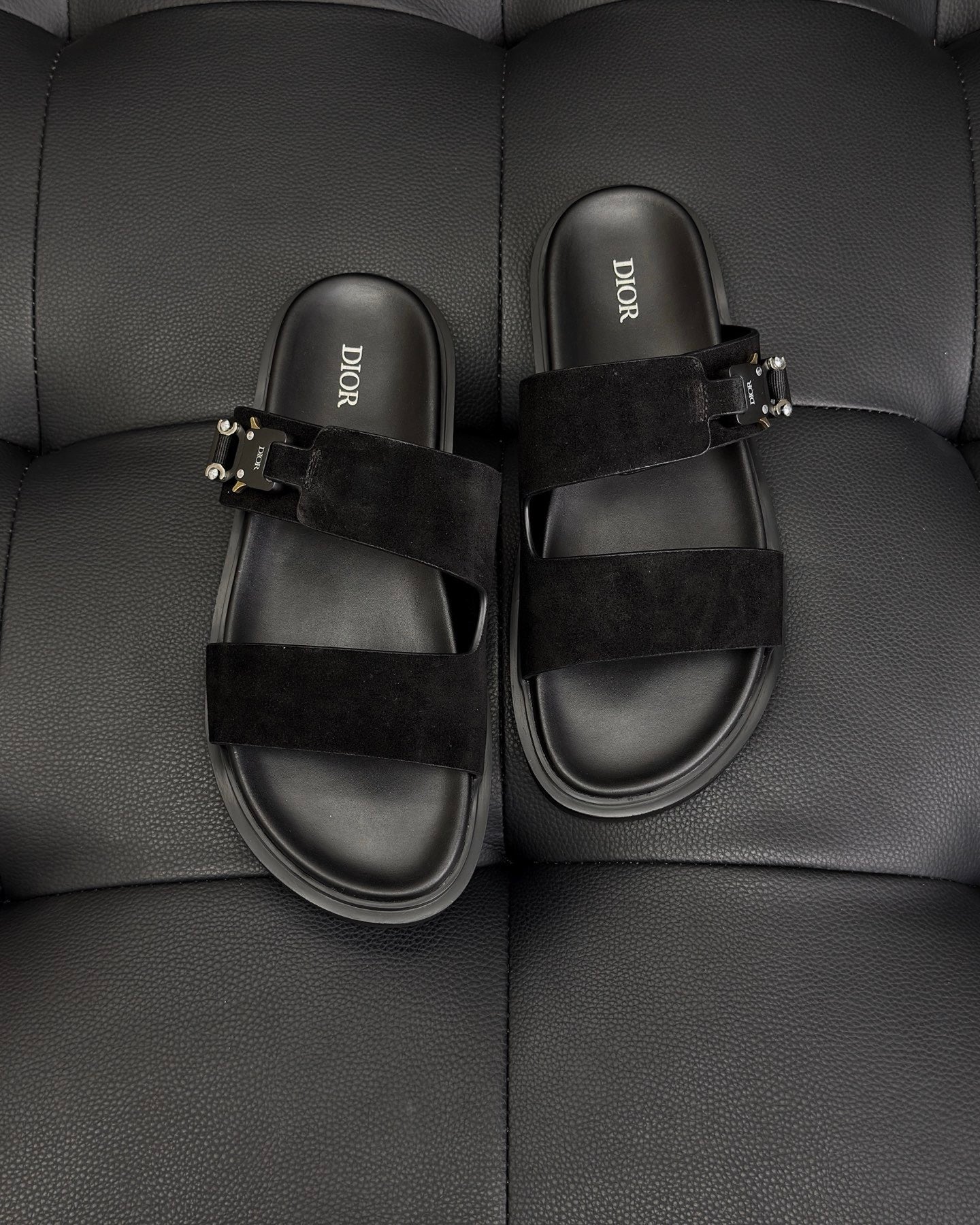 Dior Aqua Sandals "Black Suede"