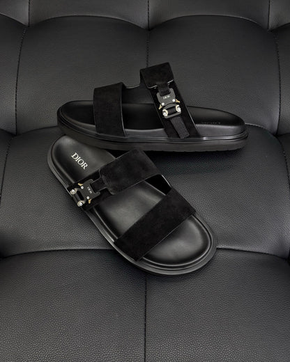 Dior Aqua Sandals "Black Suede"