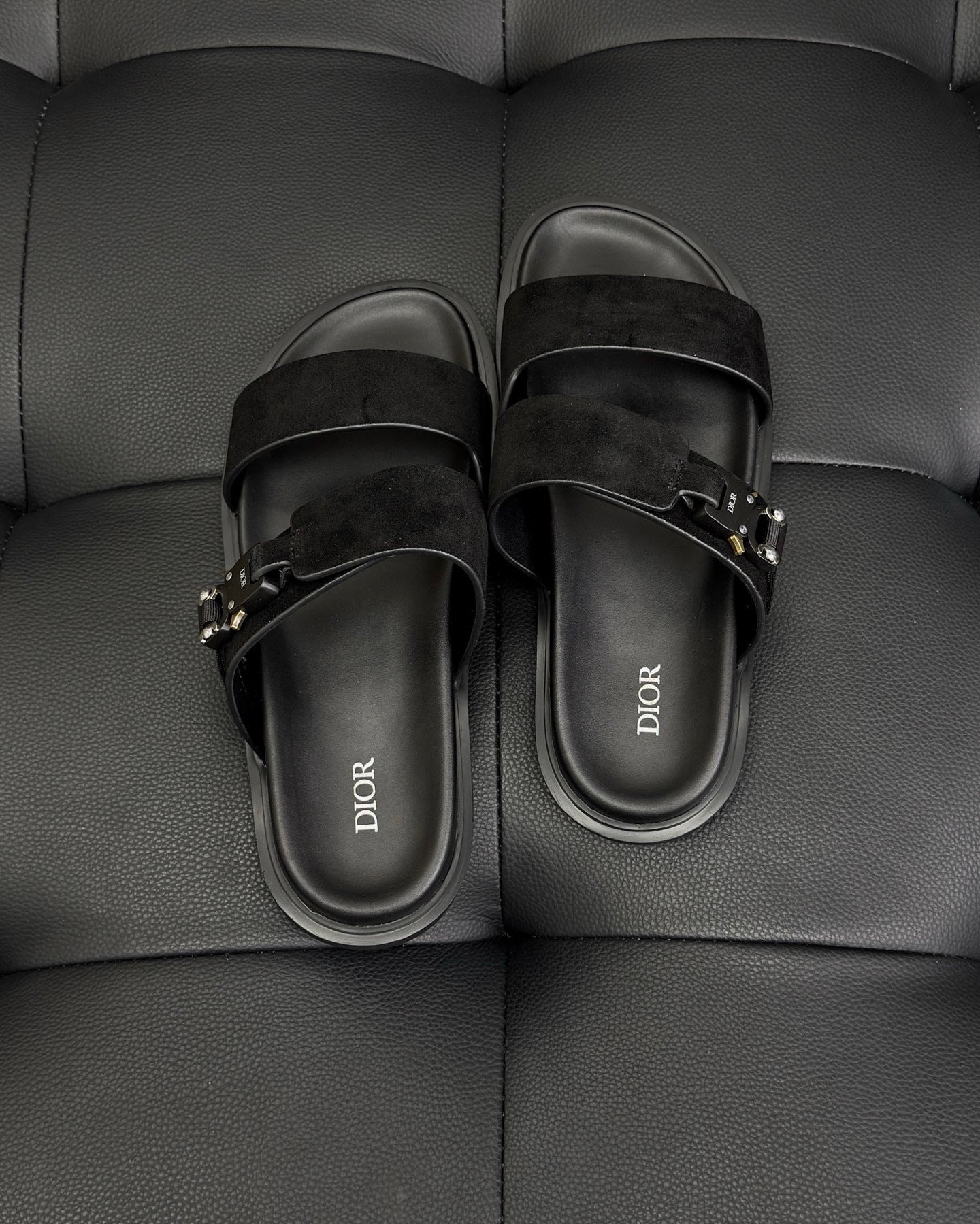 Dior Aqua Sandals "Black Suede"