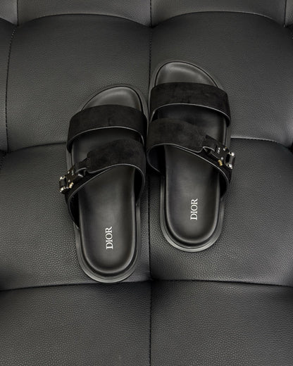 Dior Aqua Sandals "Black Suede"