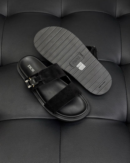 Dior Aqua Sandals "Black Suede"