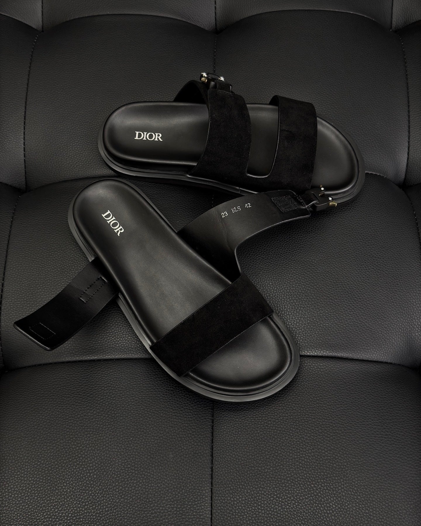 Dior Aqua Sandals "Black Suede"