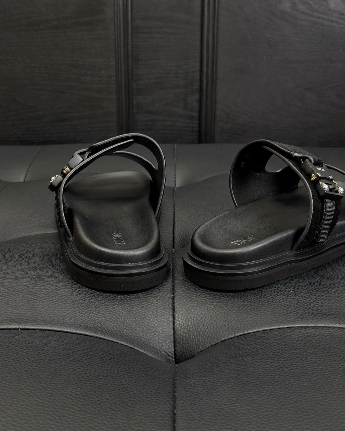 Dior Aqua Sandals "Black Suede"