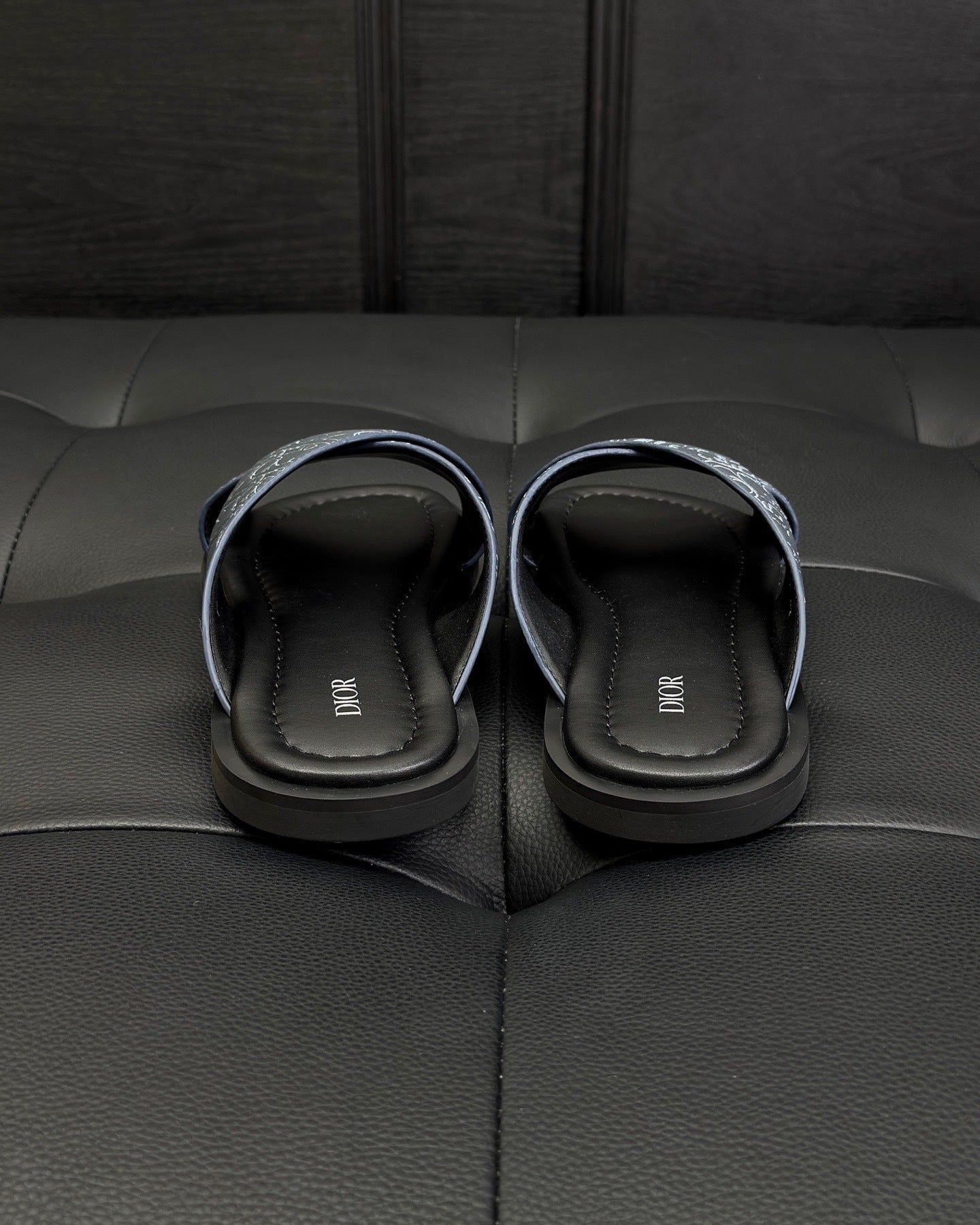 Dior Alias Sandal "Navy Blue Gravity Outline Leather"