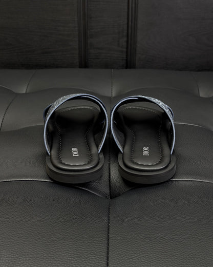 Dior Alias Sandal "Navy Blue Gravity Outline Leather"