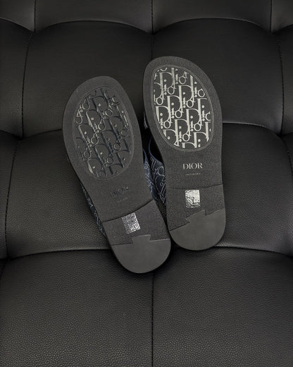 Dior Alias Sandal "Navy Blue Gravity Outline Leather"