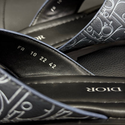 Dior Alias Sandal "Navy Blue Gravity Outline Leather"