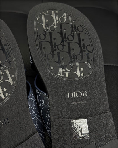 Dior Alias Sandal "Navy Blue Gravity Outline Leather"