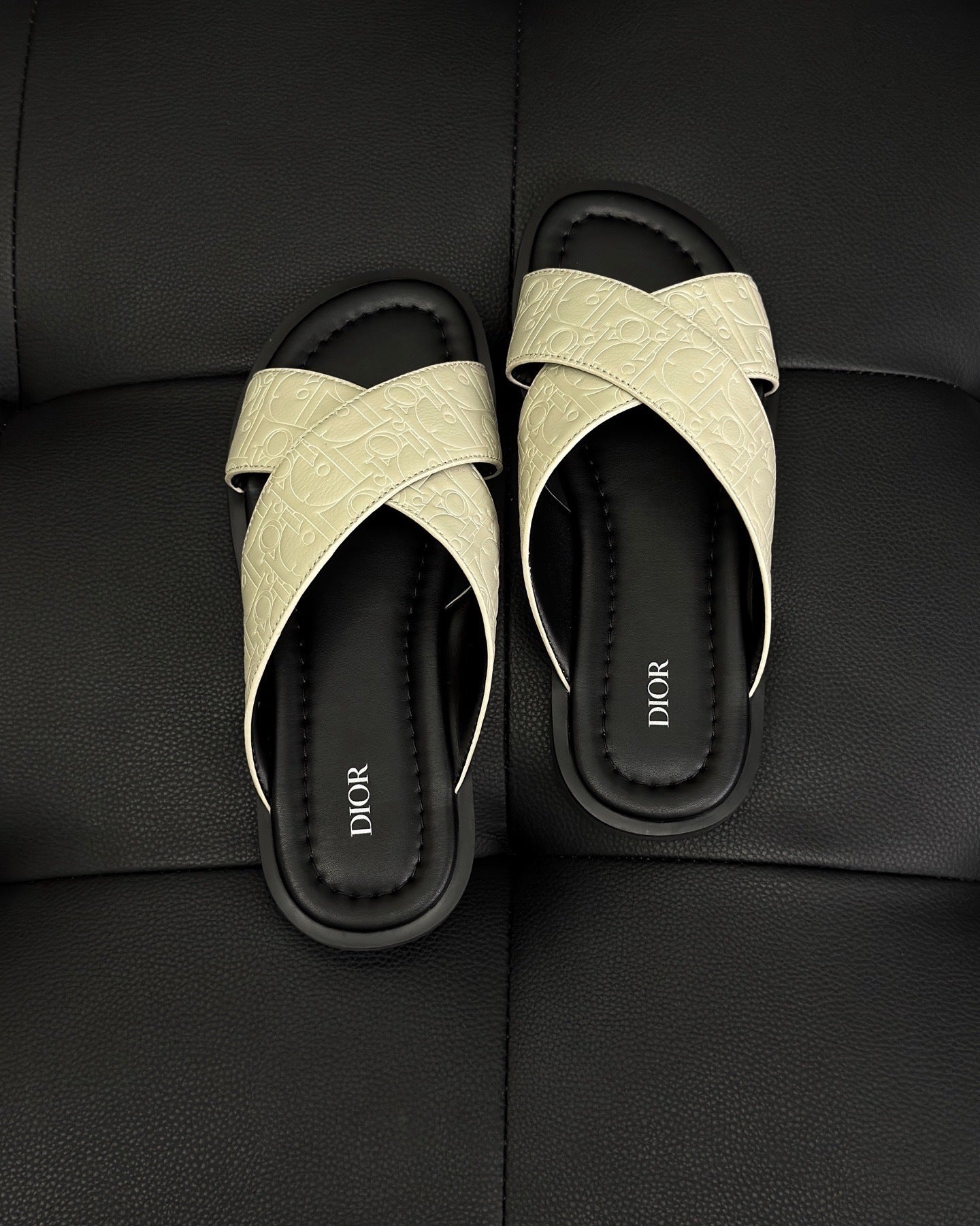 Dior Alias Sandal "Beige Gravity Outline Leather"