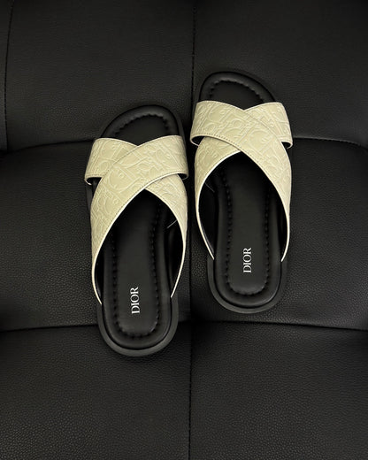 Dior Alias Sandal "Beige Gravity Outline Leather"