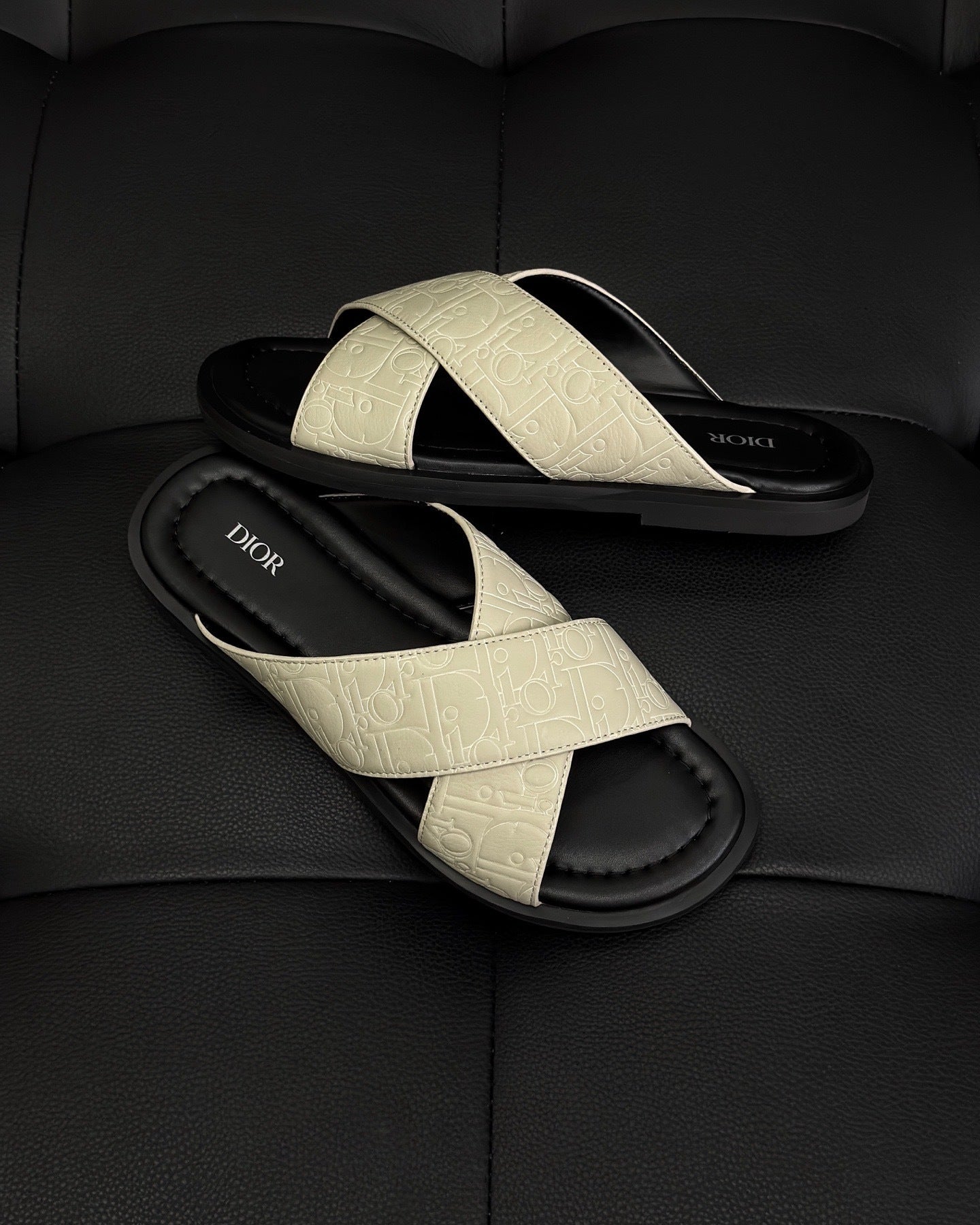 Dior Alias Sandal "Beige Gravity Outline Leather"