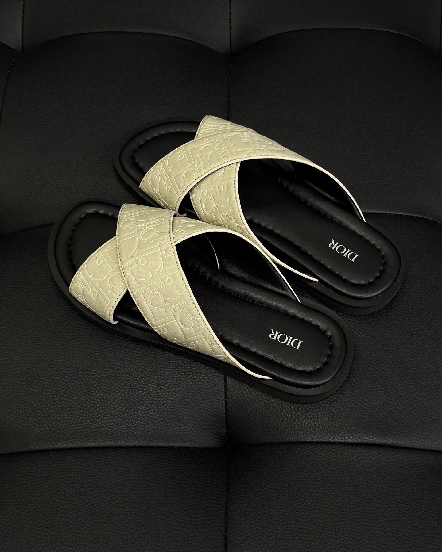 Dior Alias Sandal "Beige Gravity Outline Leather"