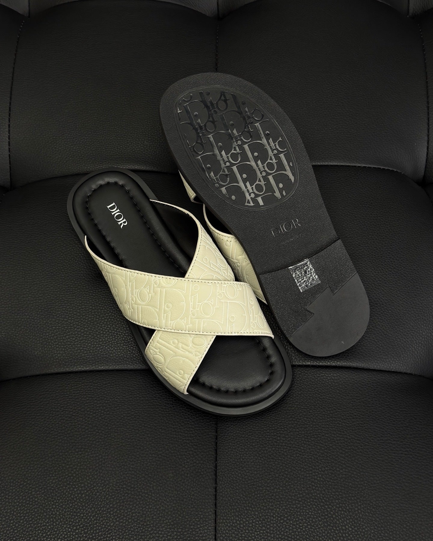Dior Alias Sandal "Beige Gravity Outline Leather"
