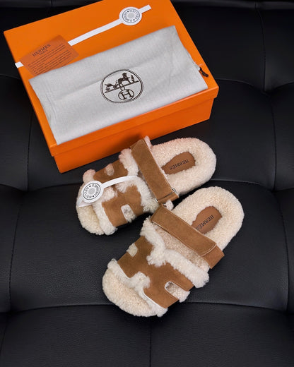 Hermes Chypre Sandals "Brown"