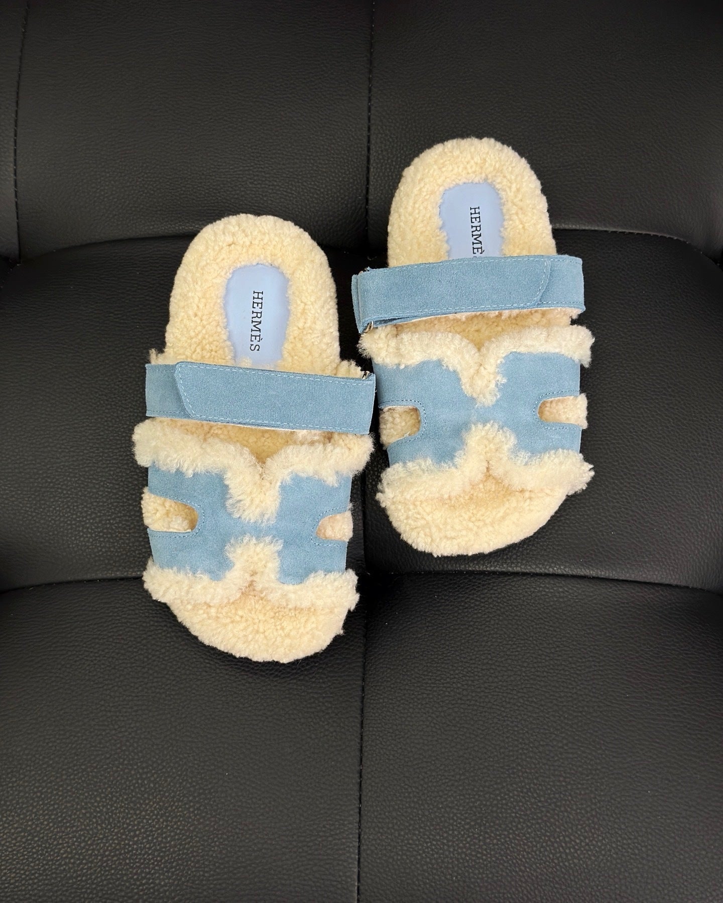 Hermes Chypre Sandals "Blue"