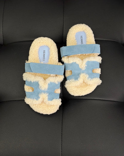 Hermes Chypre Sandals "Blue"