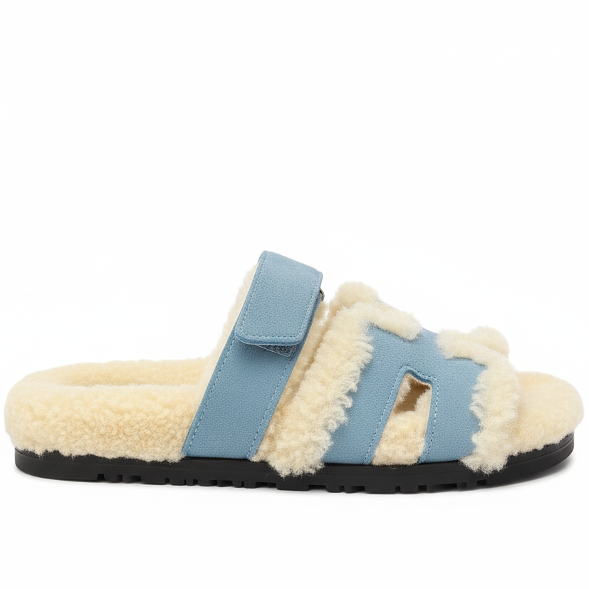Hermes Chypre Sandals "Blue"
