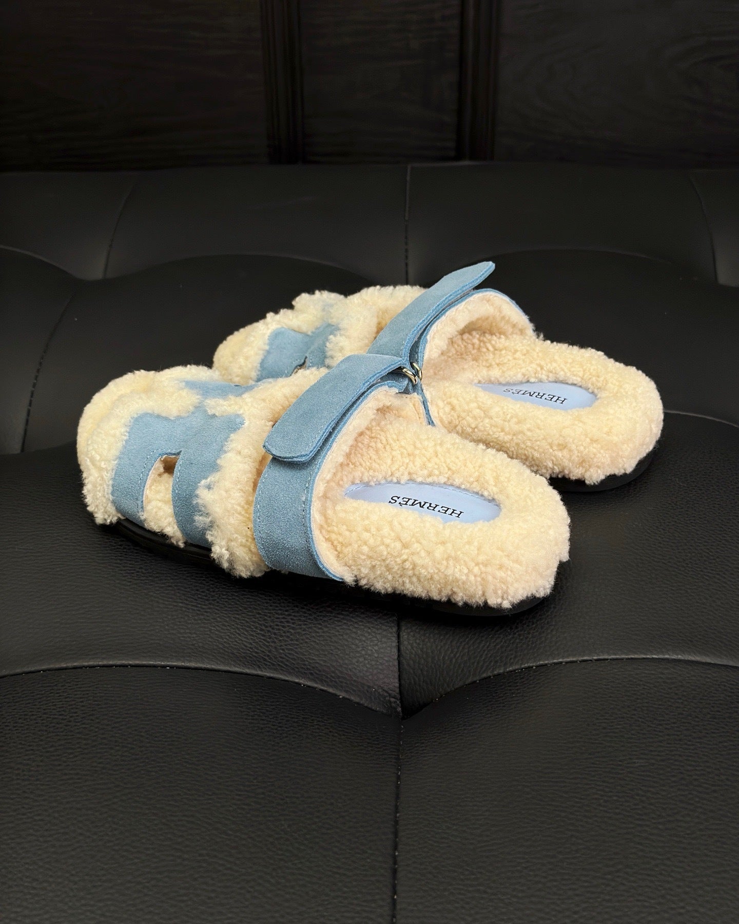 Hermes Chypre Sandals "Blue"