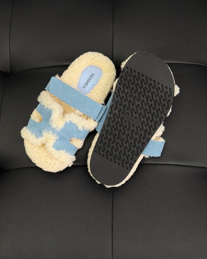 Hermes Chypre Sandals "Blue"