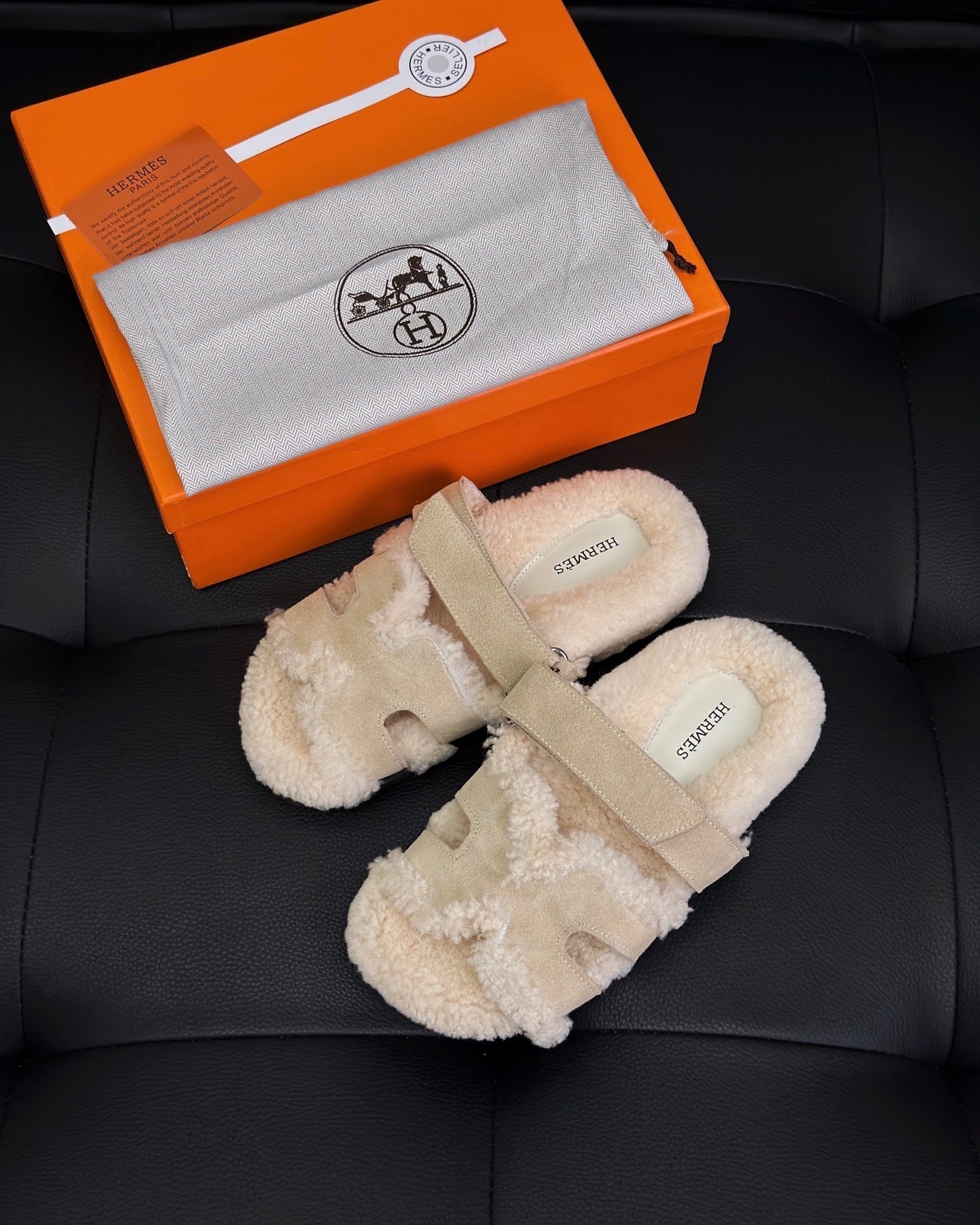 Hermes Chypre Sandals "Beige"