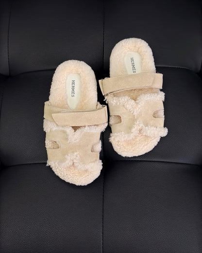 Hermes Chypre Sandals "Beige"