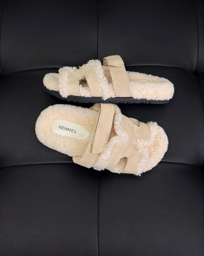 Hermes Chypre Sandals "Beige"